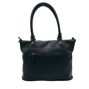 Style & Co Black Faux Leather Hudsonn Crossbody Tote Bag